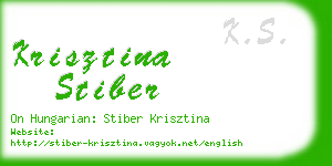 krisztina stiber business card